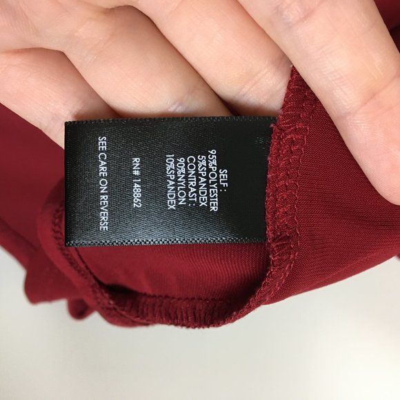 Torrid Dark Red Studio Knit Lace Babydoll Blouse 0 - Picture 7 of 8
